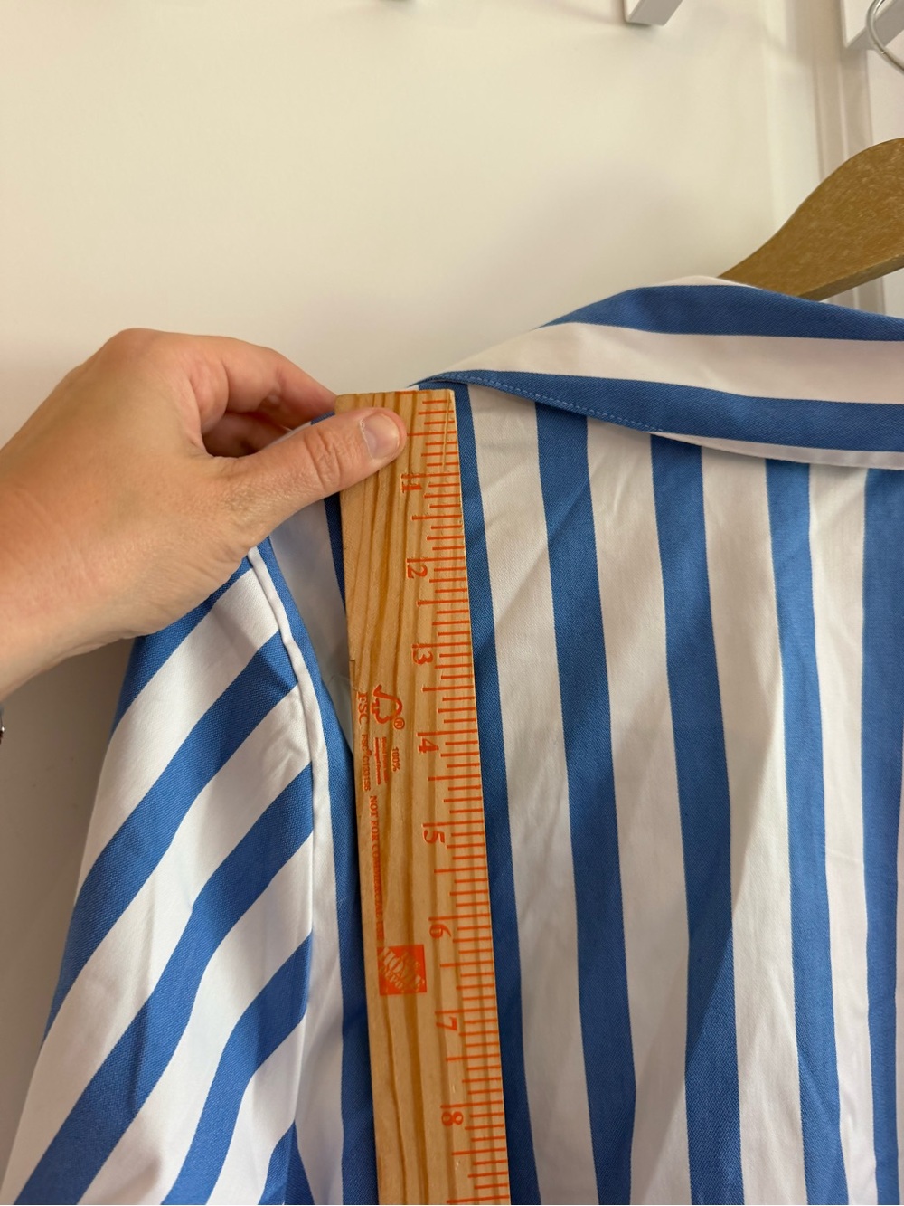 Foxcroft- Salina Plus Springtime Stripe 3/4 Sleeve Shirt - Picture 12 of 15